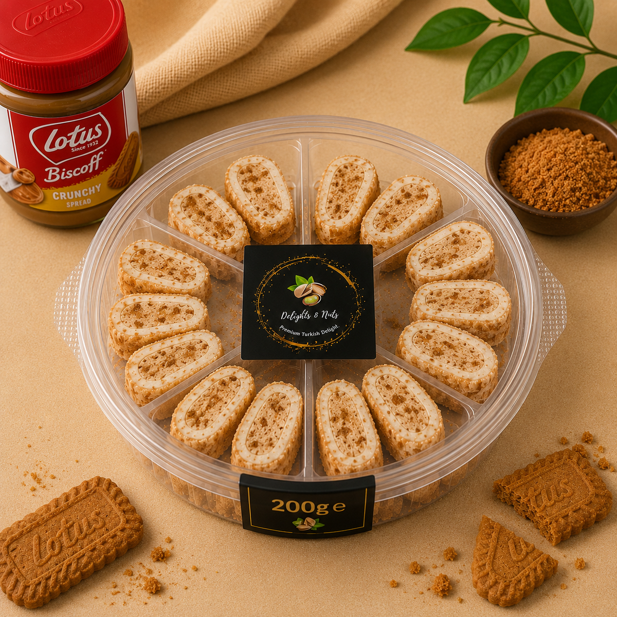 Lotus Biscoff Soft Nougat Turkish Delight – 200g
