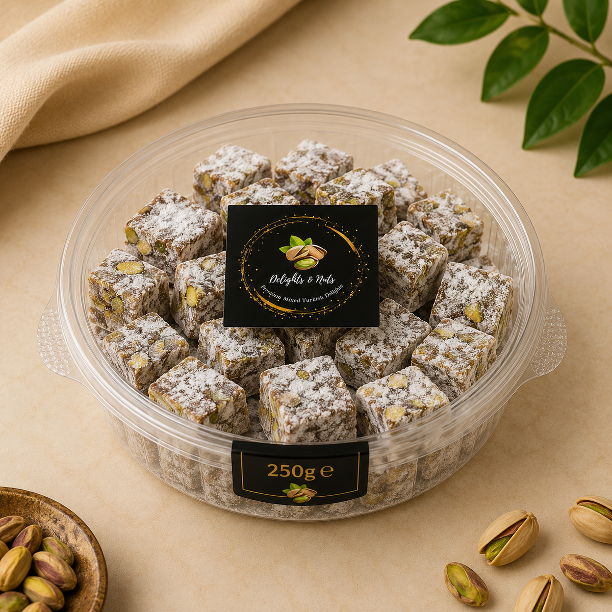 Double Roasted Turkish Delight with Pistachio – 250g
