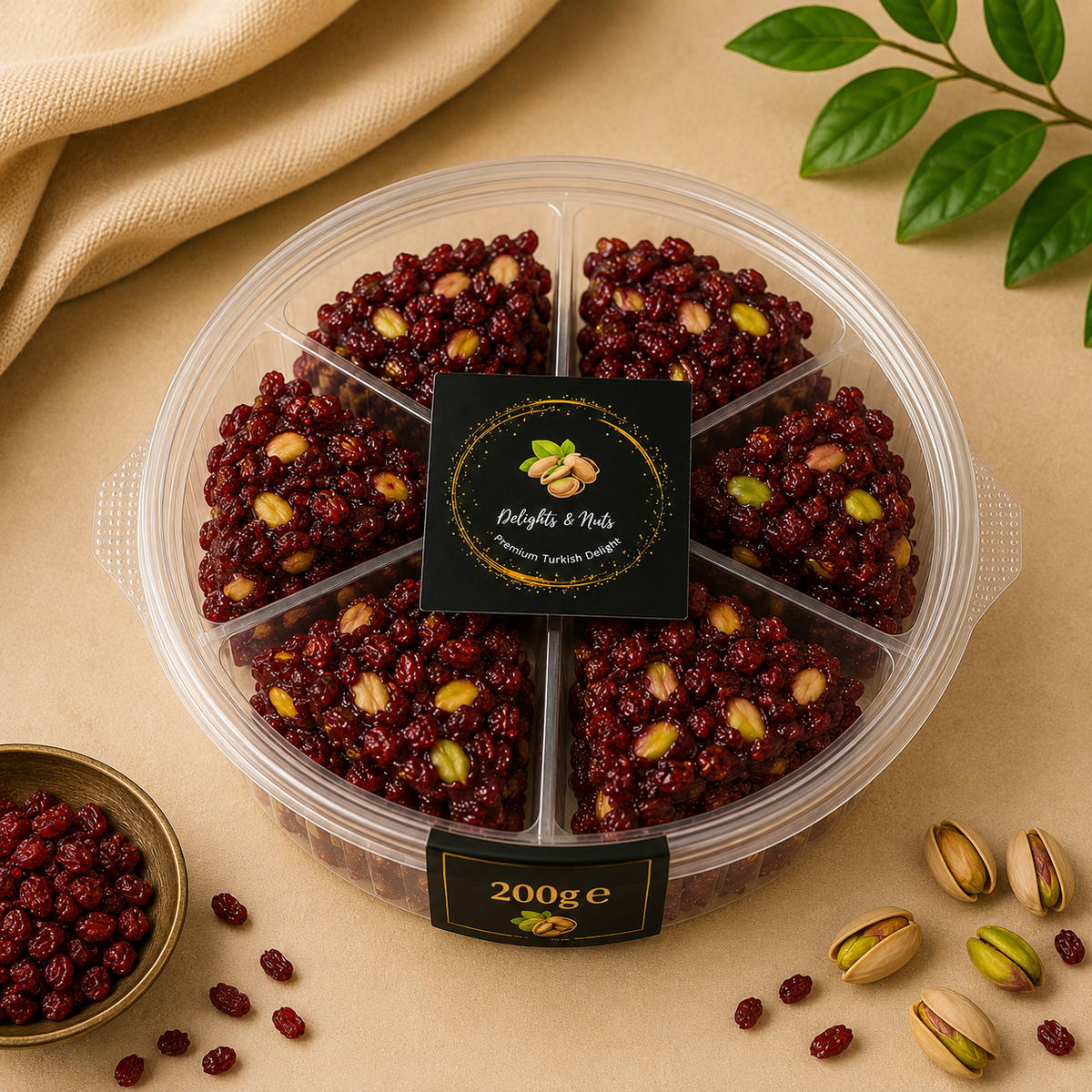 Barberry Coated Pomegranate Turkish Delight – 200g