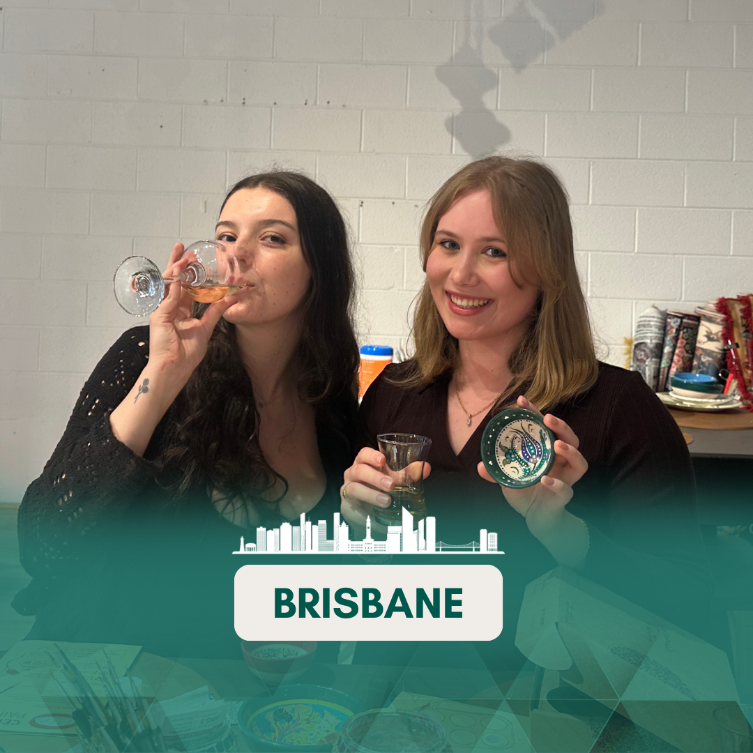 Patterned Ceramic Paint and Sip Classes in Brisbane
