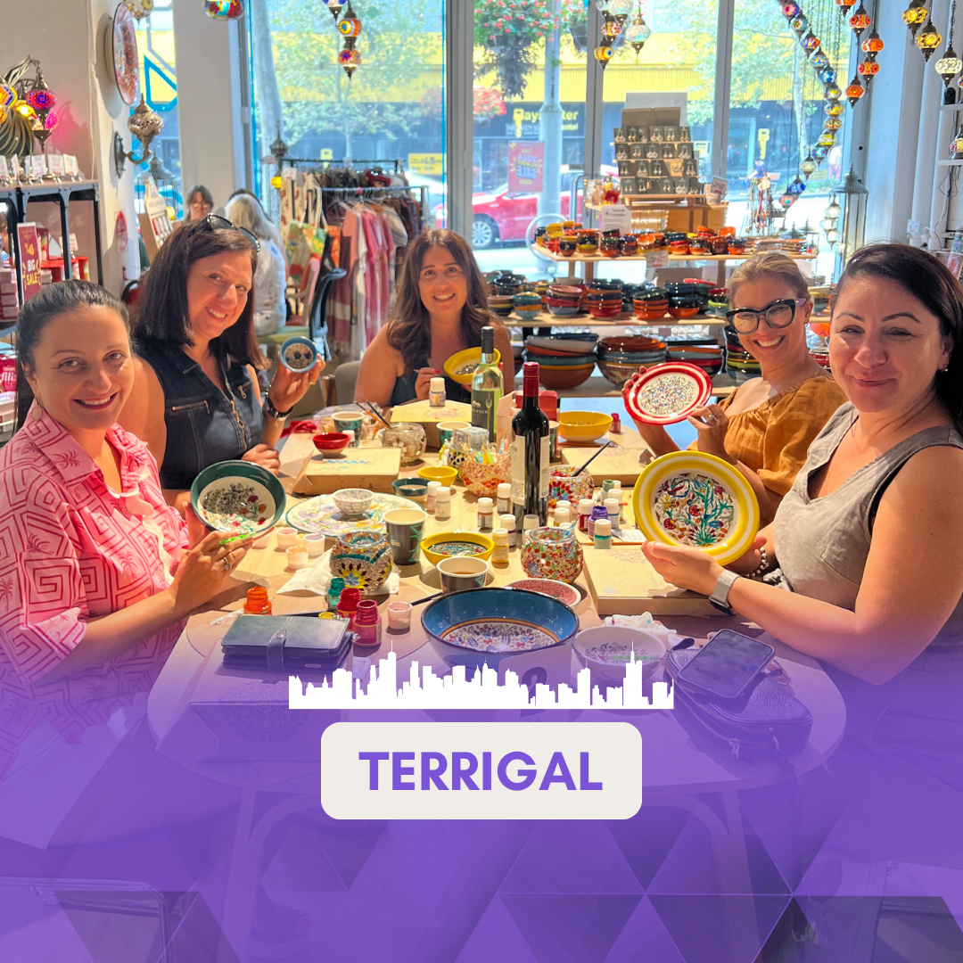 Ceramic Painting Class in Terrigal