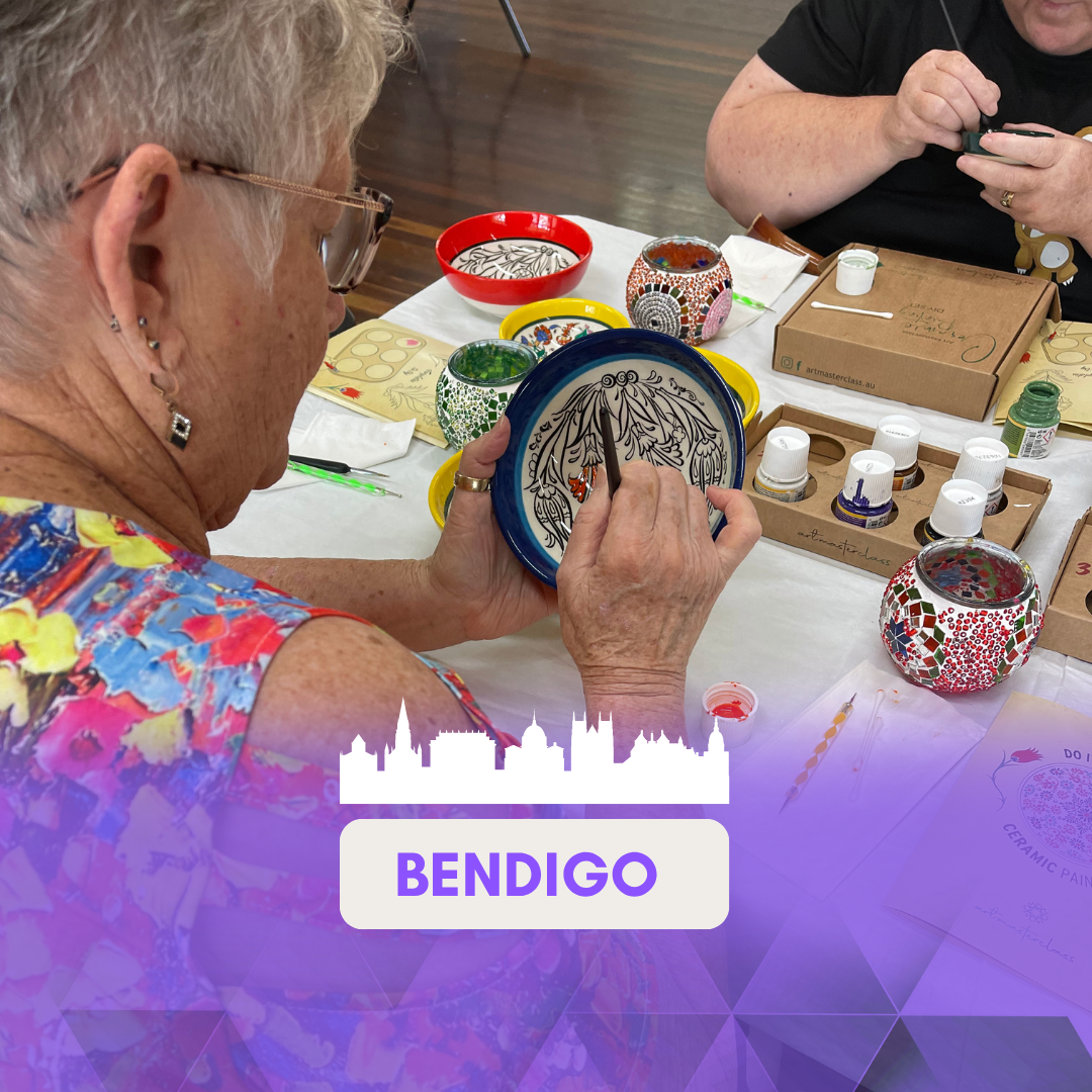 Ceramic Painting Class in Bendigo