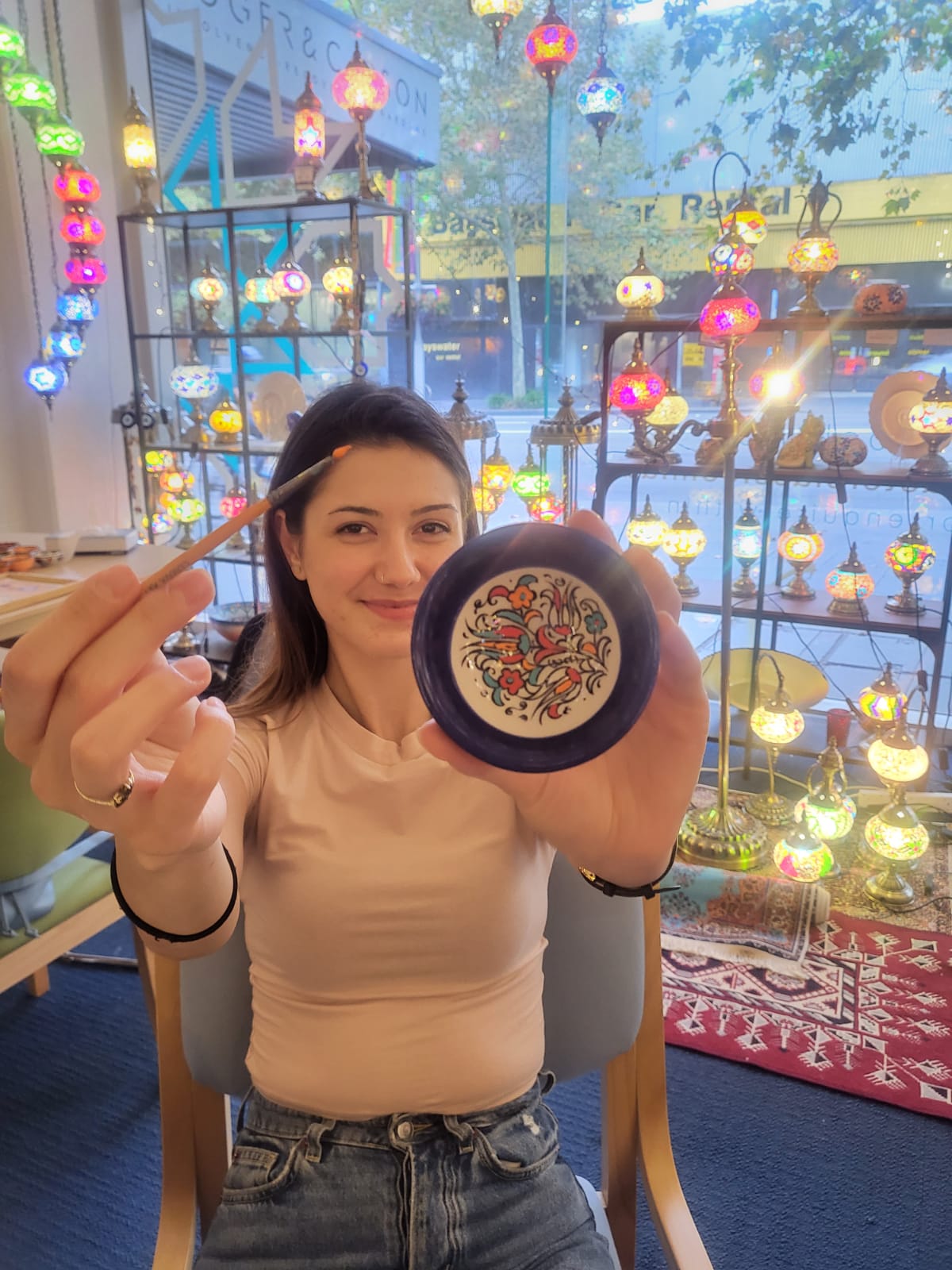 Patterned Ceramic Paint and Sip Classes in Melbourne