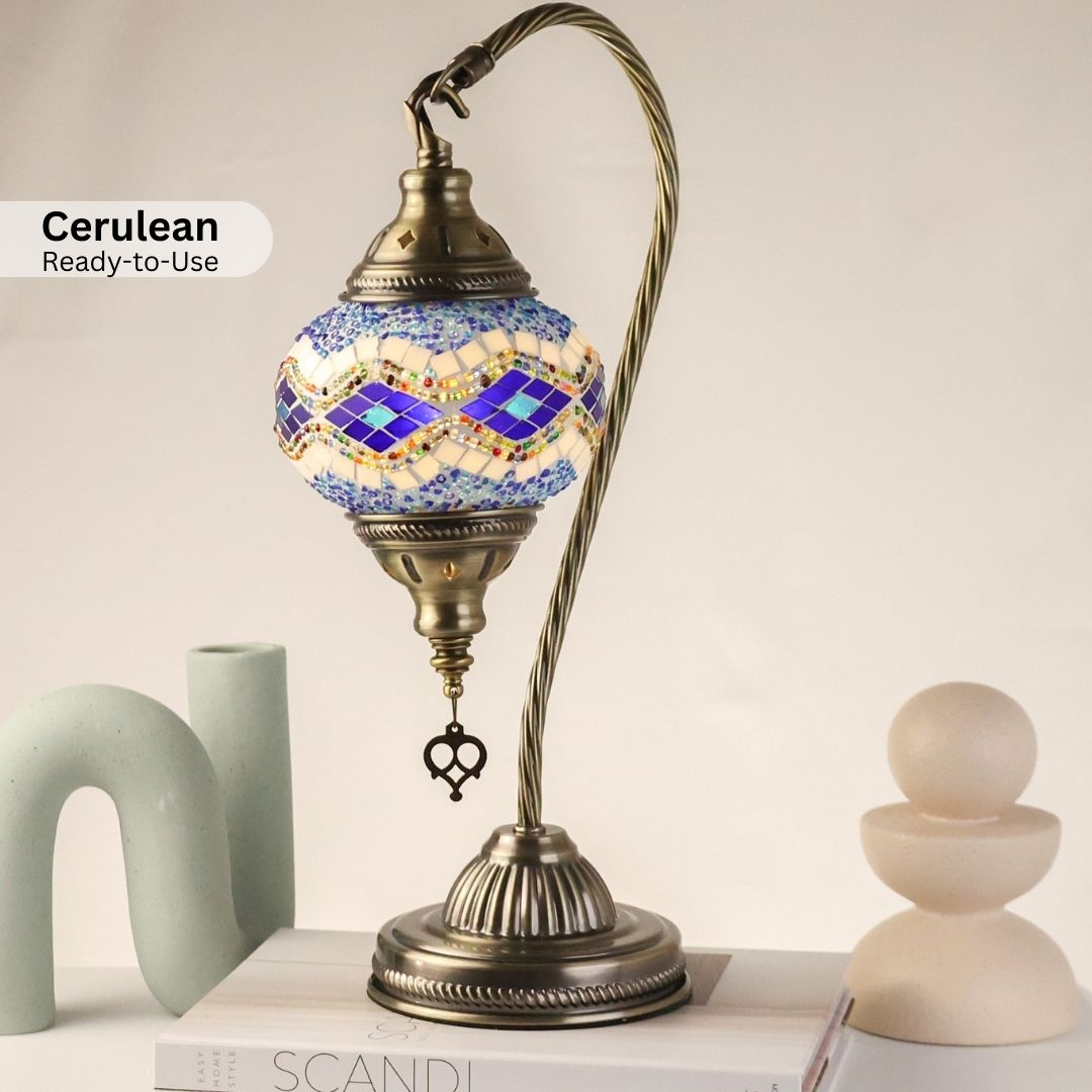 Small Swan Lamp - Cerulean