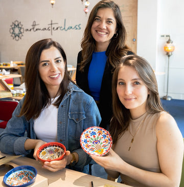 Patterned Ceramic Paint and Sip Classes in Sydney