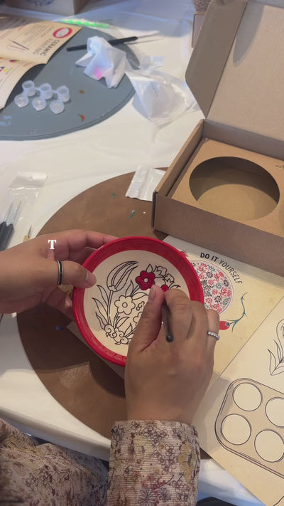 Patterned Ceramic Paint and Sip Classes in Melbourne
