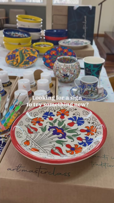 Patterned Ceramic Paint and Sip Classes in Brisbane